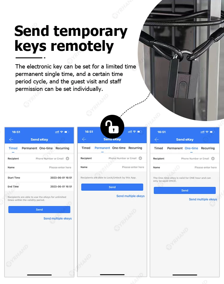 IP67 TTLock Bluetooth APP Smart Padlock Fingerprint Lock Keyless Mini Bag with A