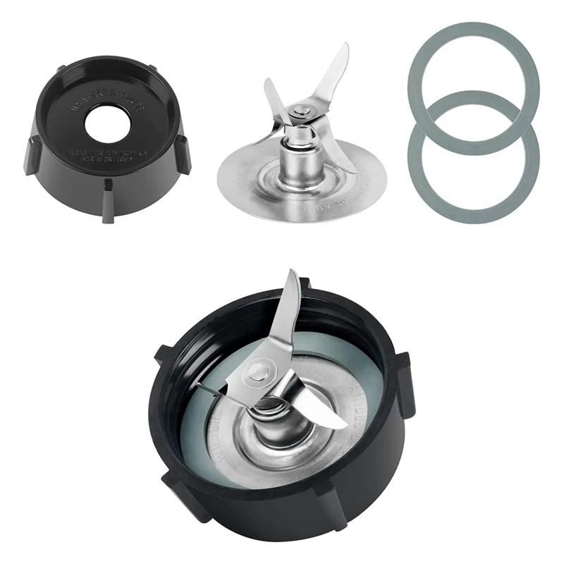 Fdit Socialme-EU Accessories for Blender Blade with Bottom Base Stainless Steel Rubber Washer Seal Ring Replacement Kit 