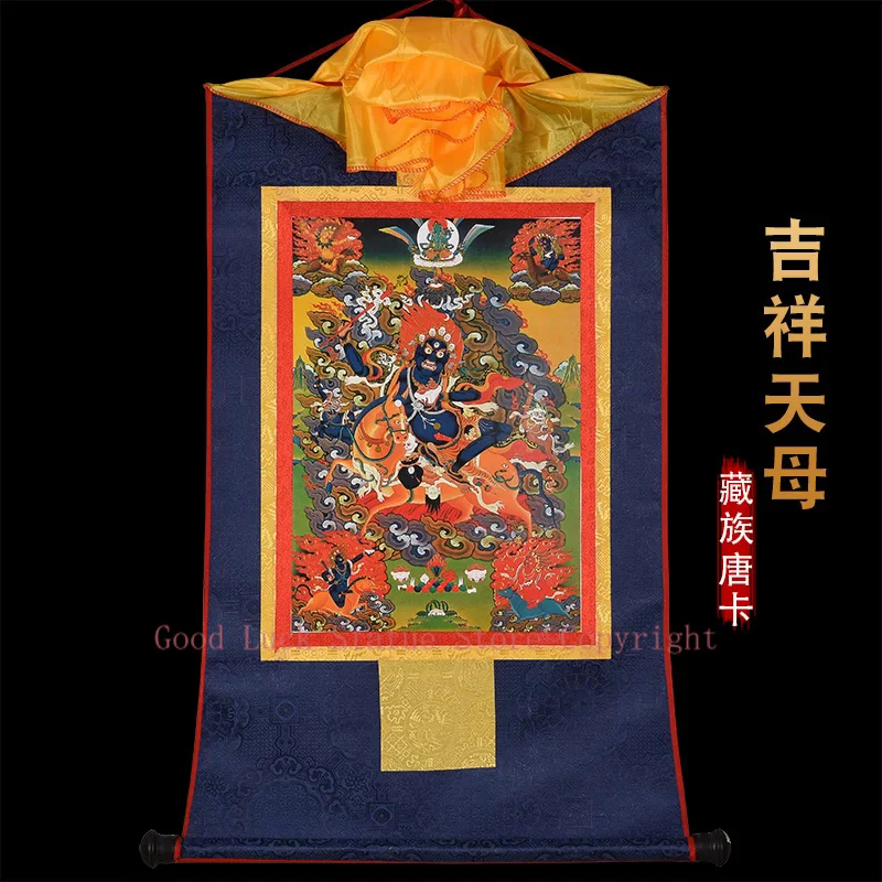 

GOOD Thangka Tibet Buddhism HOME temple altar WALL Decor art Palden Lhamo JI X TIAN MU Buddha Mandala Thang-ga Hanging painting