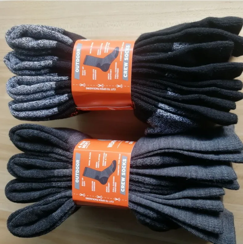 Mens Socks Merino Wool Socks Cycling Moisture Wicking Outdoor Hiking Cushion Crew Woolen Sock Thermal Warm Breathable mens socks