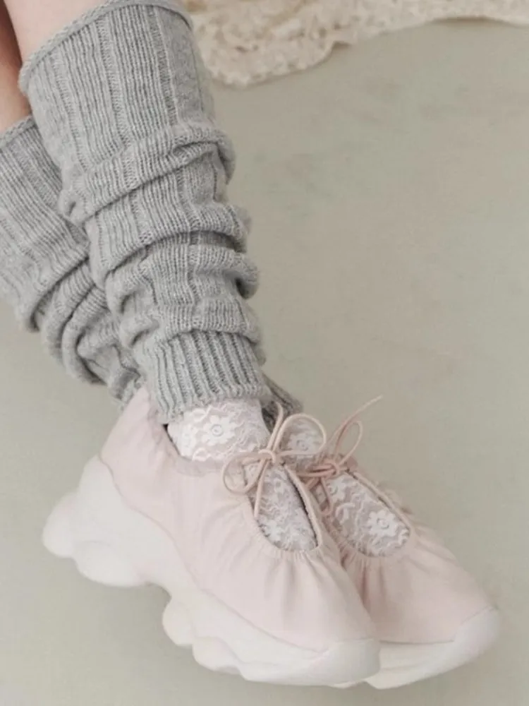 Women Casual Shoes Lace Up Spring Summer Japanese Style Lolita Solid Color Round Toe Thick Bottom Pumps Ladies Low Cut Shoes 5
