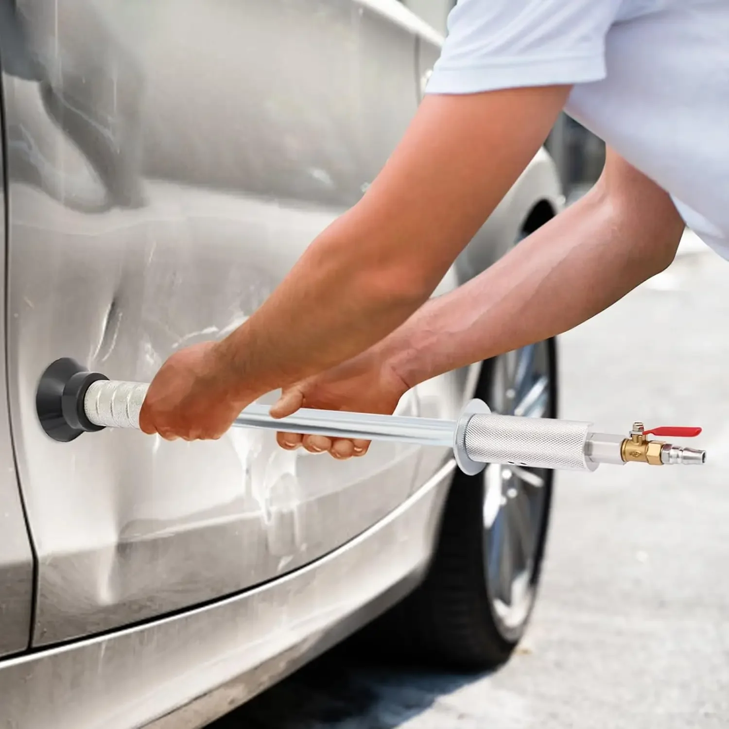 BYMAOCAR Bumper Tool Dell Remover, Autoreparaturentferner, lackfreies Entfernungsset, pneumatische Vakuum-Fahrzeugkarosserie-Reparaturausrüstung – Detail 1