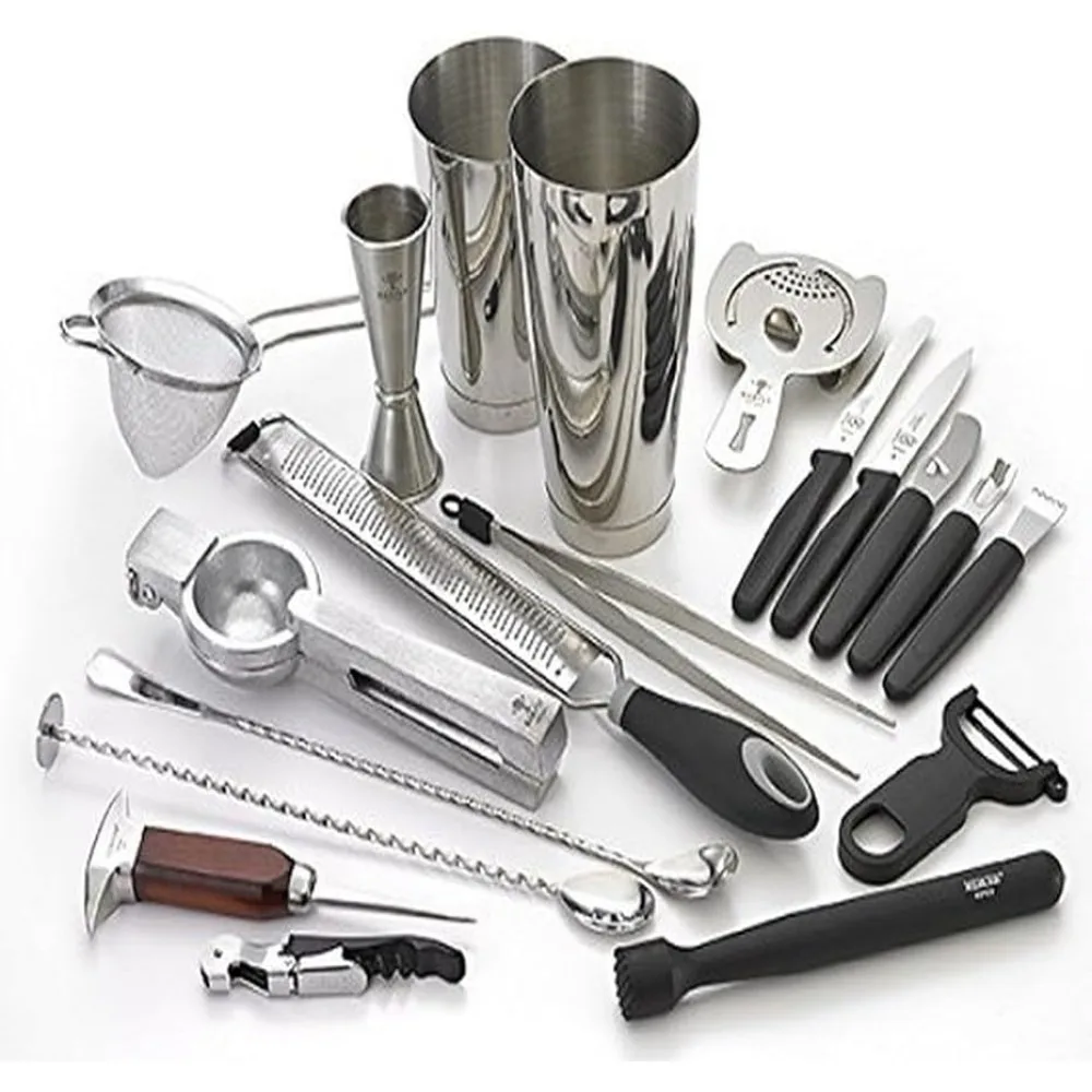 

Barfly M37102 Deluxe Cocktail Set, 19-Piece, Stainless Steel
