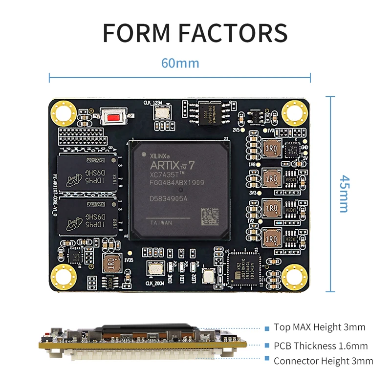 Puzhi PZ-A735T-SOM Xilinx SoC Artix-7, XC7A35T FPGA ھ ,   ý 