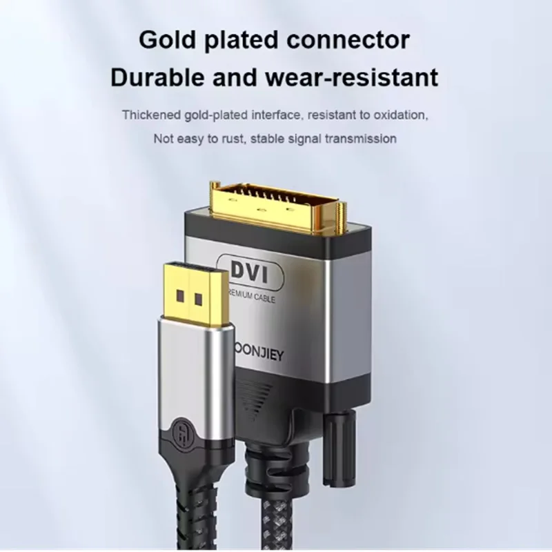 2M 4K@30Hz DisplayPort-DVI 케이블 DP-DVI 비디오 코드 어댑터 변환 라인(PC 노트북 모니터 프로젝터 HDTV 게임용)
