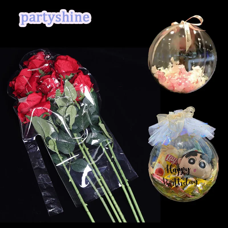 

30PCS 30inch Wide Neck Bobo Balloons Bouquet Transparent Bubble Ballons Gift Baby Shower Favors Wedding Birthday Party Decors