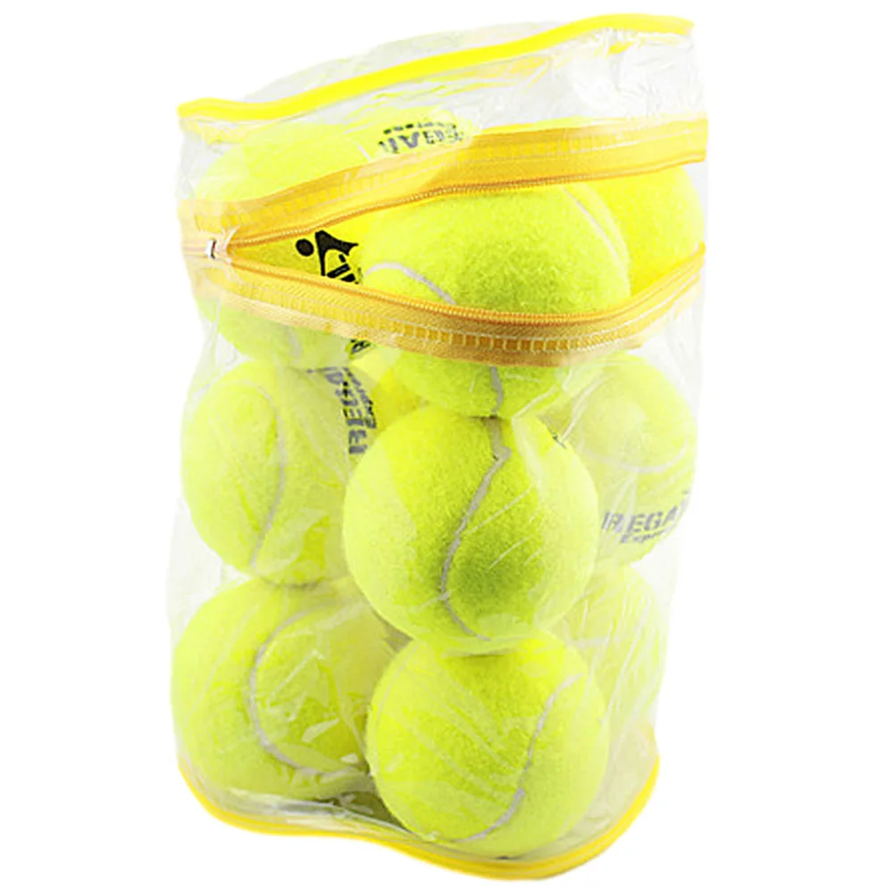 Tennis Balls 12pcs Thick Rubber Tennis Training Ball High Elasticity Tennis Ball High Bounce Practice Balls for Beginner