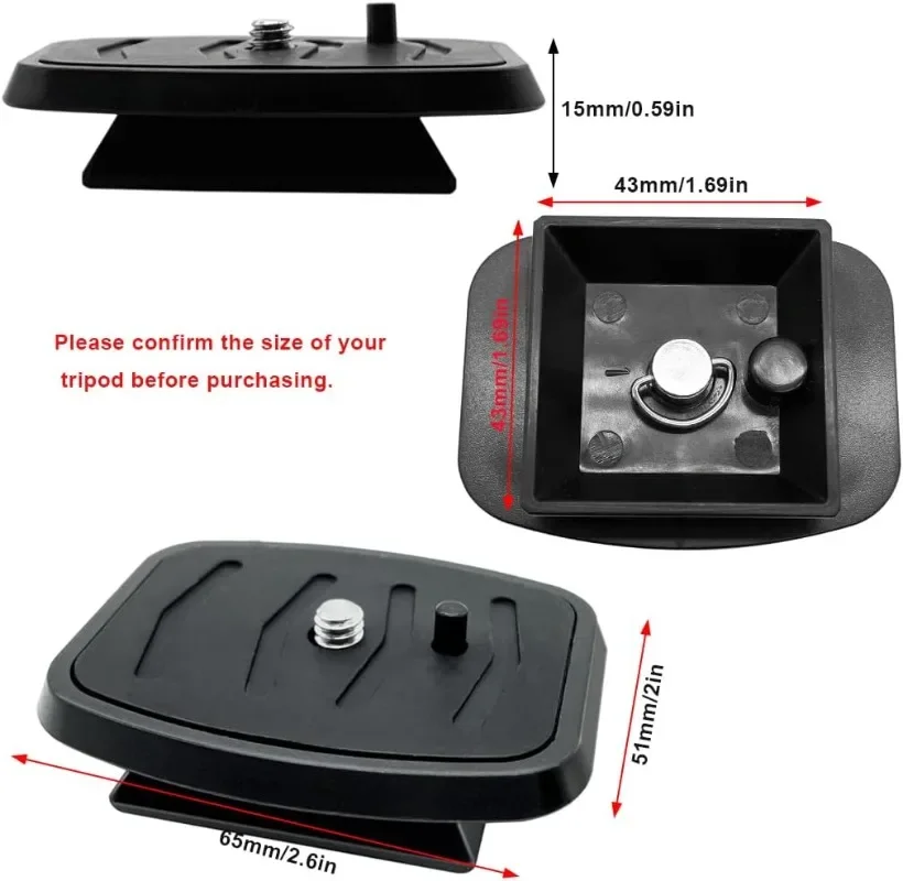 Pcs 41mm and 43mm Tripod Quick Release Plate Camera Mounting