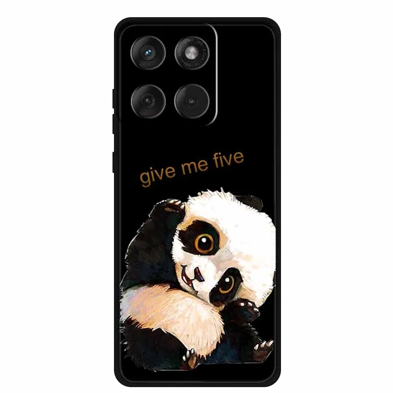 Cartoon Lovely Cat Black Silicone Soft TPU Phone Case