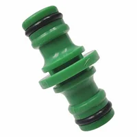 2 Way Garden Hose Connector Joiner Coupler Watering Water Pipe Tap Male Black Watering Equipment Garden watering Hose Connector 4
