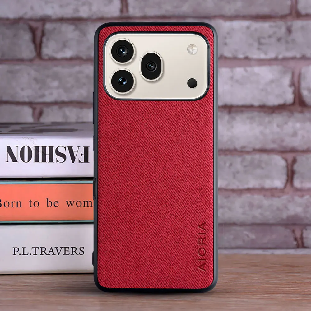 Elegant Textile Leather Fashion Case with Soft TPU & Hard PC