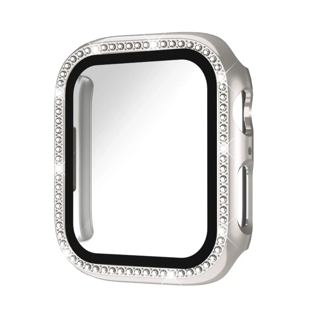 Luxury Bling Screen Protector with Glass+Diamond Design