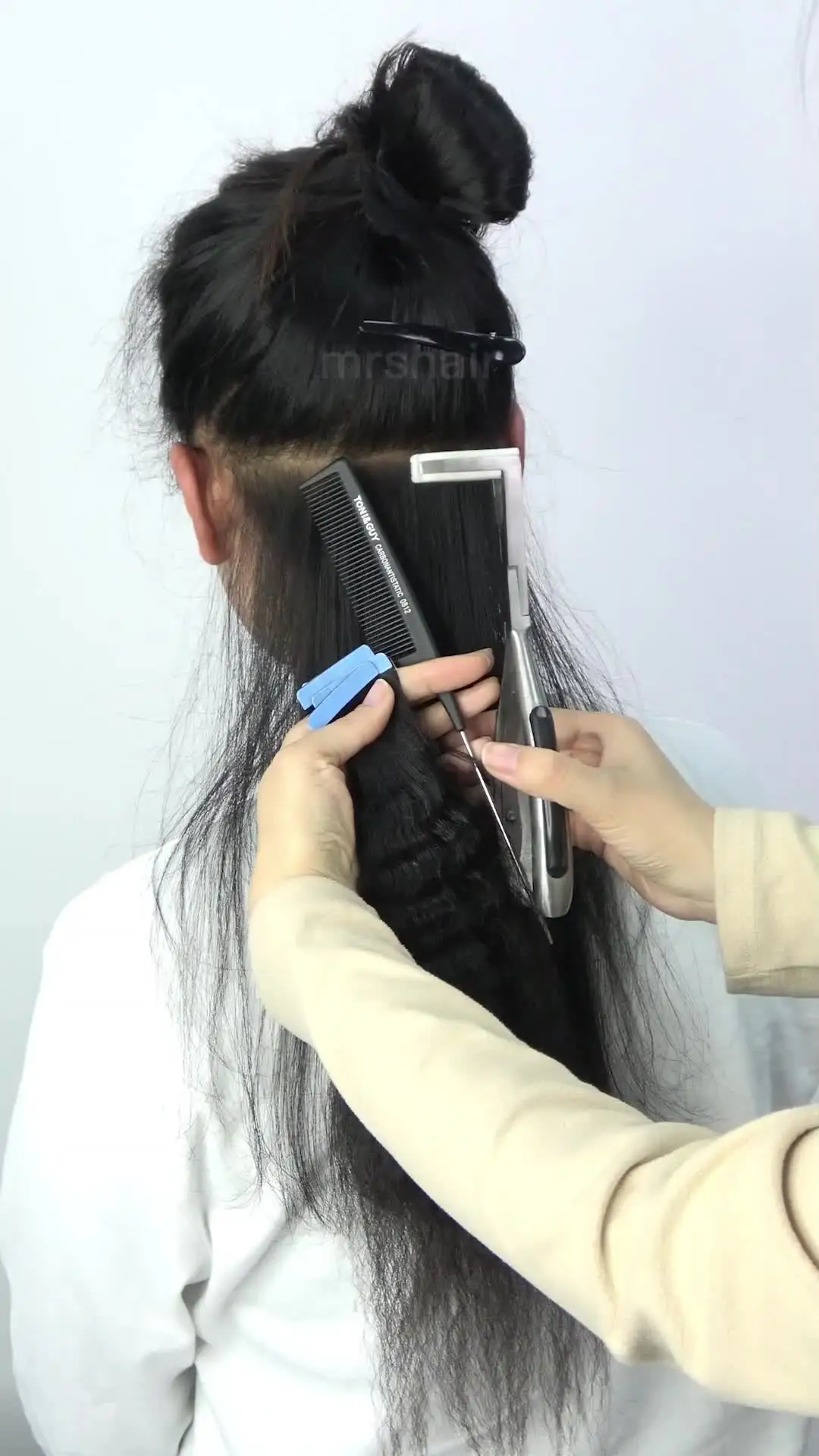 ブラックヘア（No.1 黒色）ヒューマンヘアエクステンションストレート Amazon.co.jp: NOVABEAUTY エクステ ストレート ブラック ロング