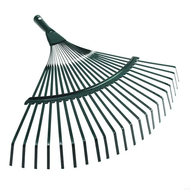 E1PD Steel Fan Rake for Head Replacement for Garden Patio Leaves Leaf Lawn Moss 22 To