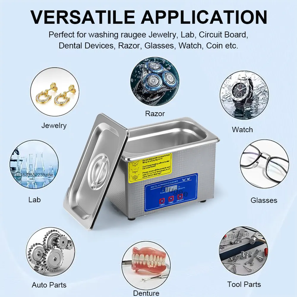 Ultrasonic Cleaner 800ml Portable Washing Machine 40KHZ High Frequency Vibration Ultrasound Glasses Cleaner Ultrasonic Washing