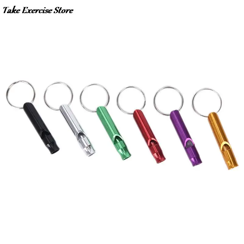 

HOT! Mini size whistles Outdoor Metal Multifunction Whistle Pendant With Keychain Keyring For Outdoor Survival Emergency 1Pcs