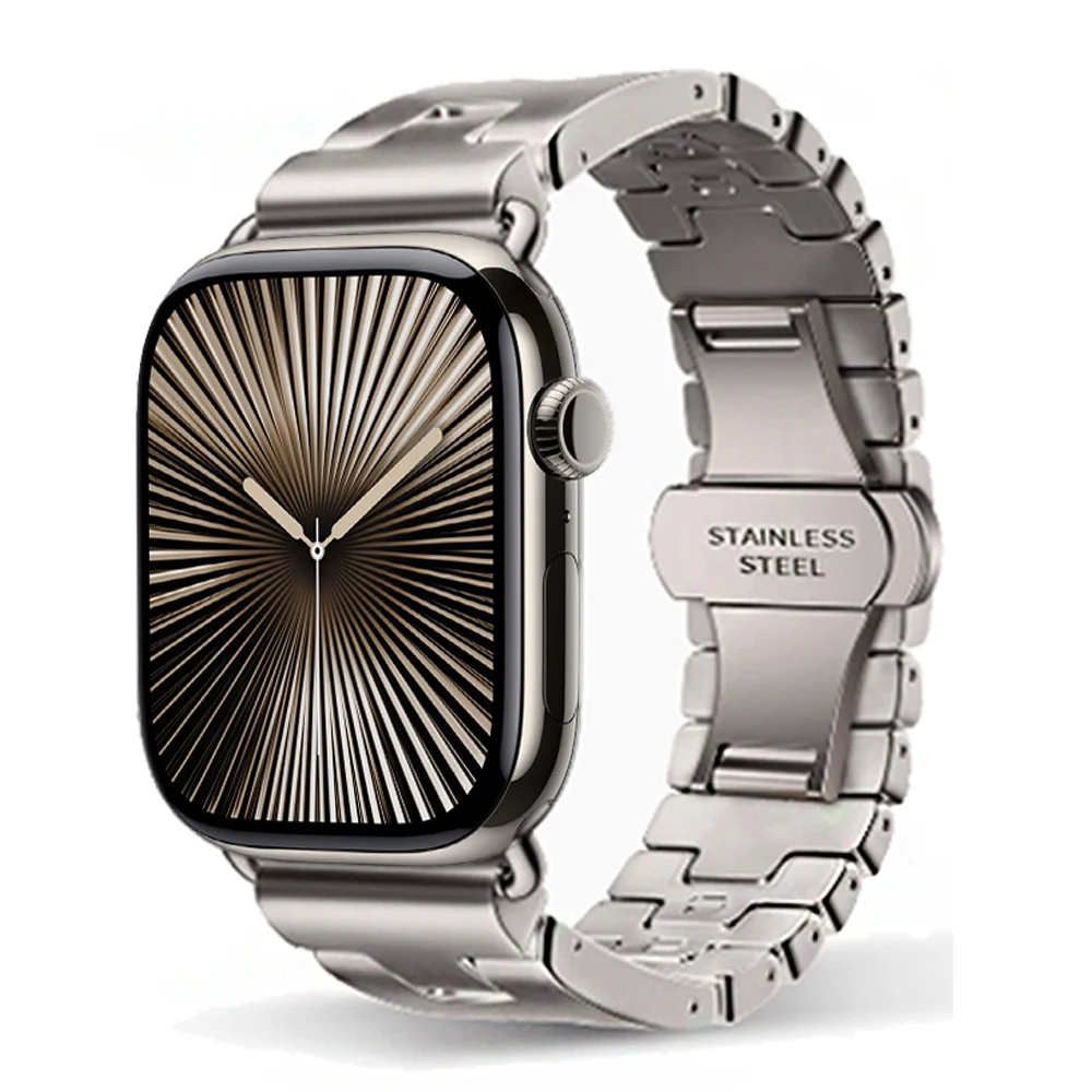 Premium Stainless Steel Watch Band - Elegant Metal Bracelet
