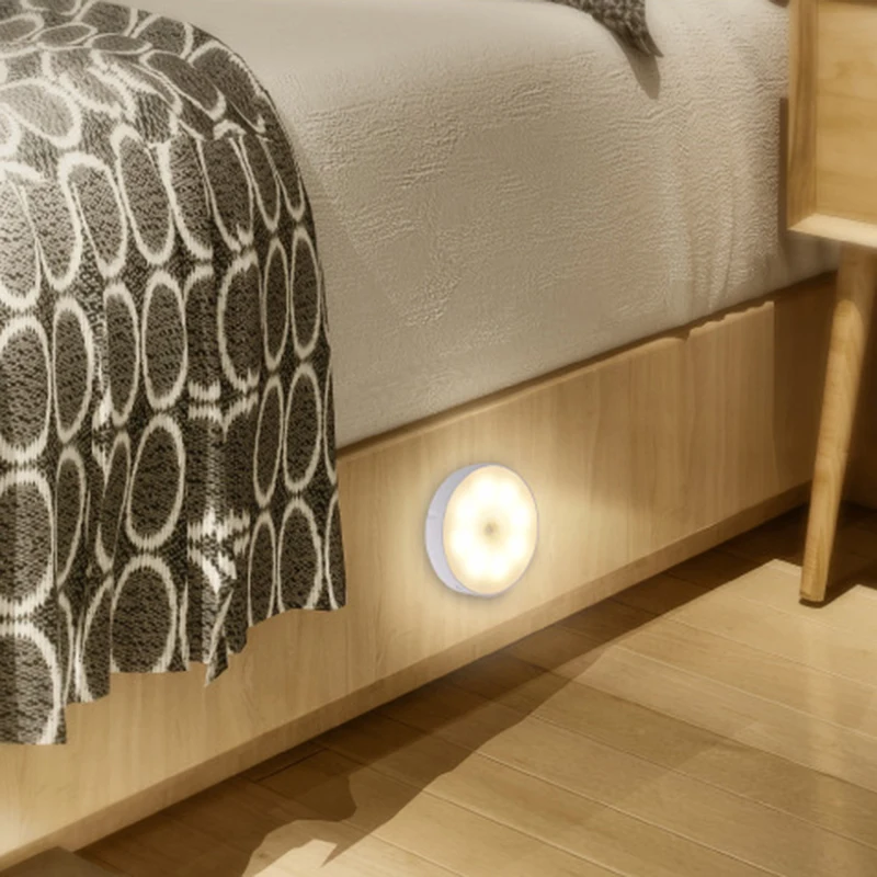 

New Motion Induction LED Light USB Nightlights Rechargeable Lamp For Kitchen Bedroom Stairs Hallway Cabinet Closet Night Lights