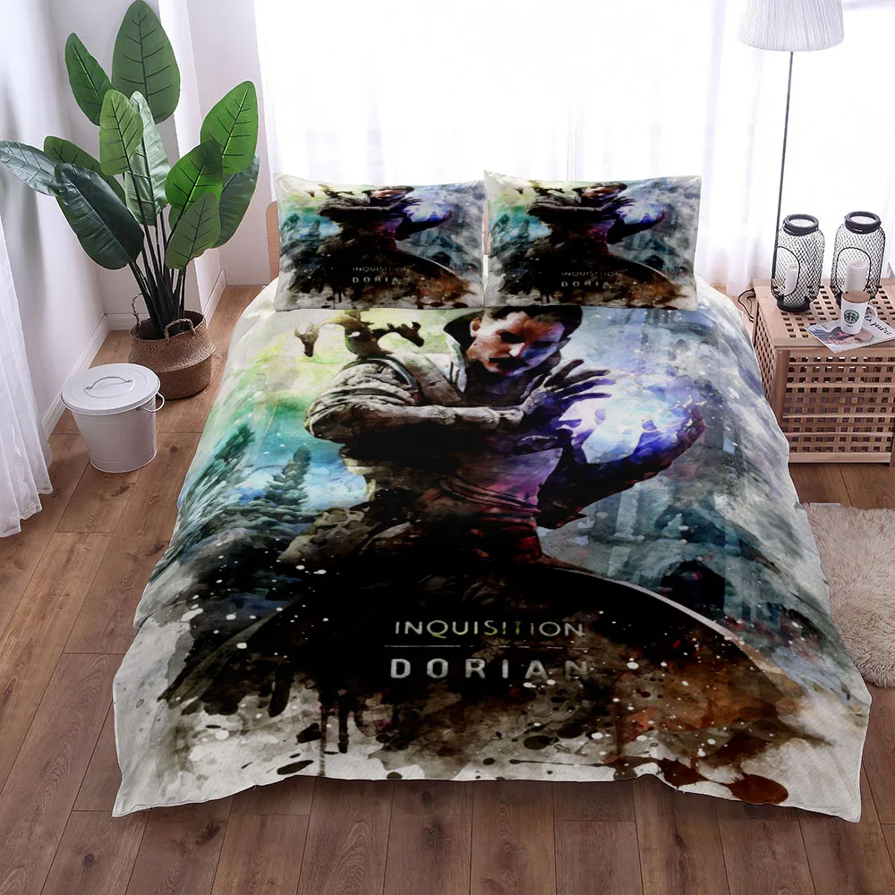 Dragon Age Game Set Copripiumino King Queen Double Full Twin Set Di Biancheria Da Letto Taglia Singola