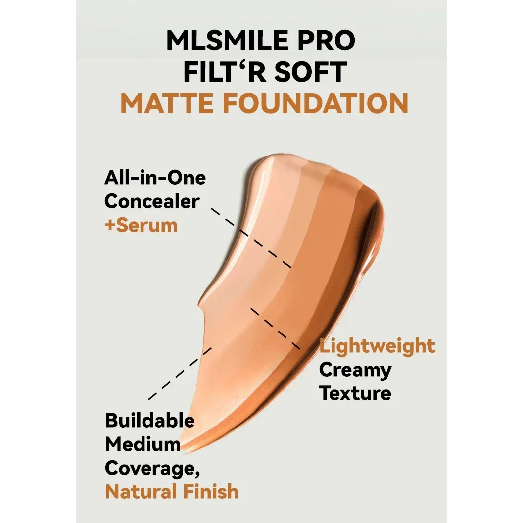 Face Foundation Cream Oil-Control Matte BBCream Waterproof Lasting Concealer Liquid Full Coverage Matte Base Professional Makeup 5