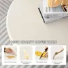 White Cute Cloud Shape Low Coffee Table with 3 Ball Legs, Modern Funky Cartoon Irregular Indoor Tea Table, for Living Room, Smal 6