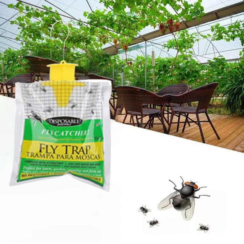 Outdoor Hanging Fly Trap Disposable Insect Bug Attract Fly Catcher Bag Mosquito Trap Catcher Wasp Killer Flie fly trap