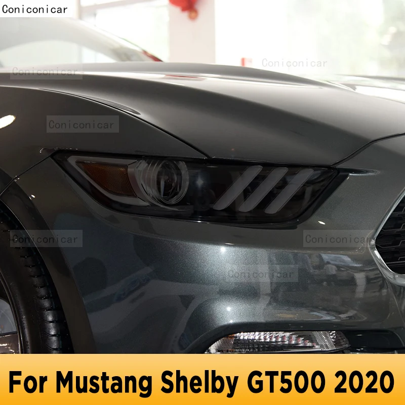 

Для автомобильной фары Mustang Shelby GT500 2020, передняя лампа с защитой от царапин, ТИНТ детской лампы, аксессуары для ремонта крышки