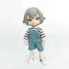 New Ob11 Doll Casual Hoodie Long Sleeve Dolls T-Shirt P9 Doll Stitching Color Clothes Coat For 1/12 Bjd Doll Clothes Gsc Molly 5