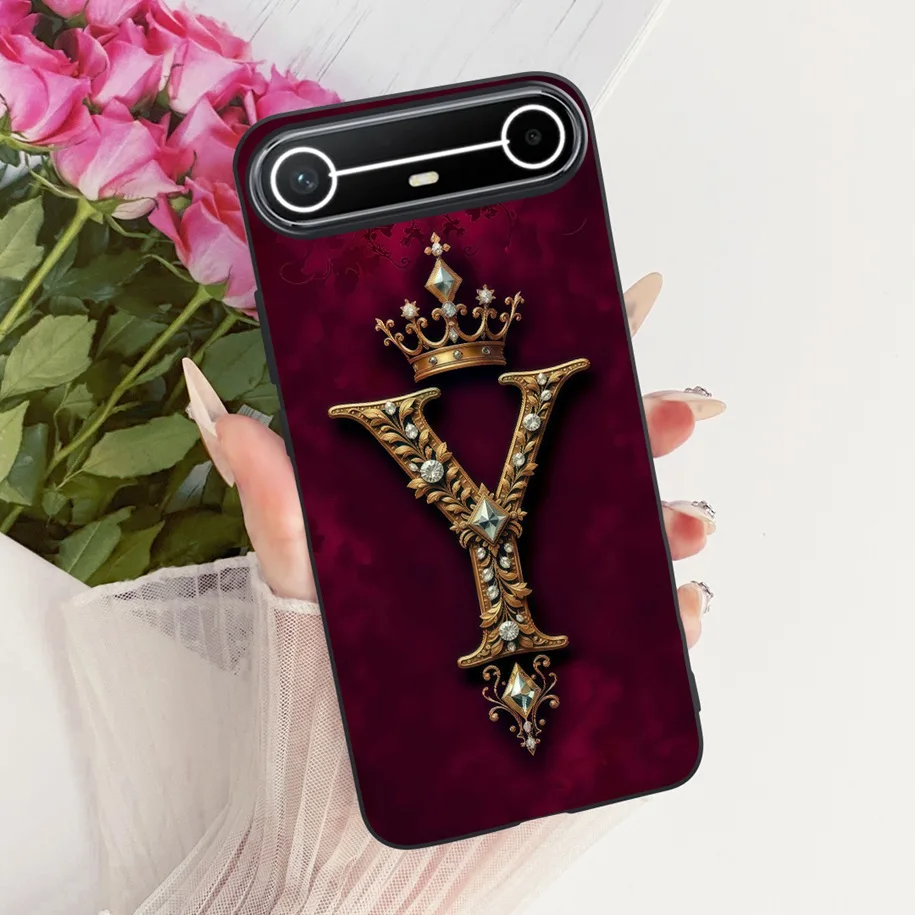 Luxury Crown Letters Soft Silicone Shockproof Bumper Phone Case