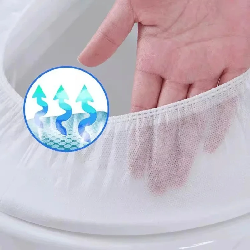 부직포 일회용 변기 시트 커버 휴대용 방수 안전 변기 시트 패드 여행 호텔 화장실 욕실용품