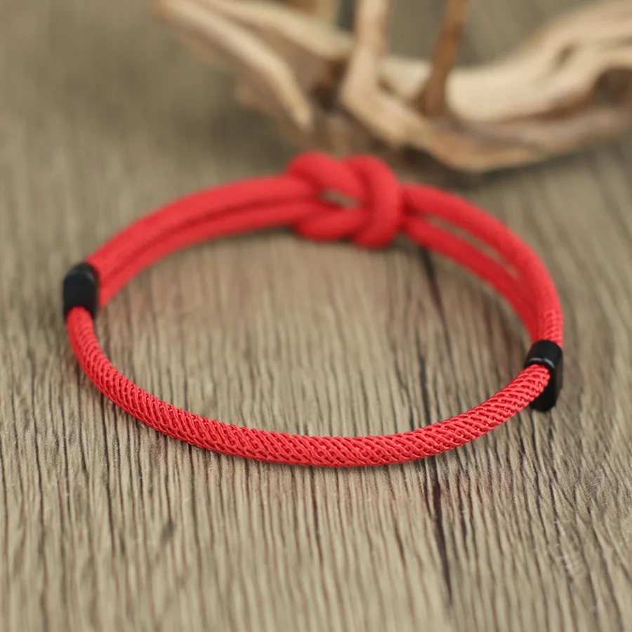 Mens Adjustable Rope Bracelet Red String Chain