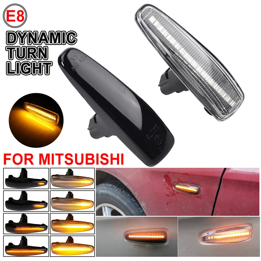 LED Dynamic Turn Signal Light Side Marker Lamps For Mitsubishi