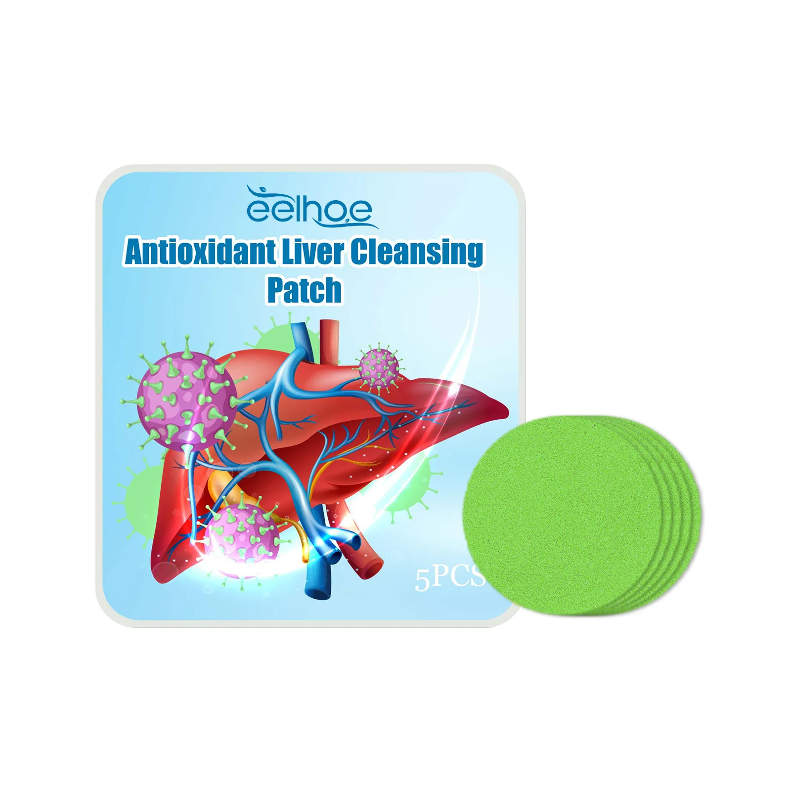 Liver Cleansing Patch Remove Bad Breath Promote Body Detoxification Improve Digestive Preventing Fatty Liver Health Care 5pcs