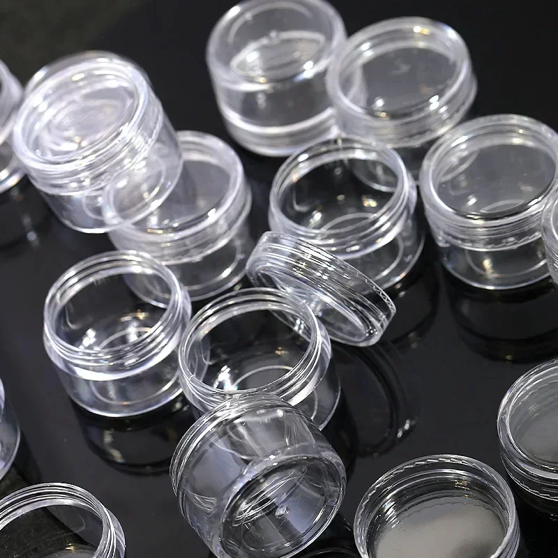 Cosmetic Bottle Cosmetic Cream Bottle Moisturizer Jar 10/50pcs 5g Sample Clear Cream Jar Mini Cosmetic Bottles Containers For Nail Arts Small Clear Can Tin For Balm