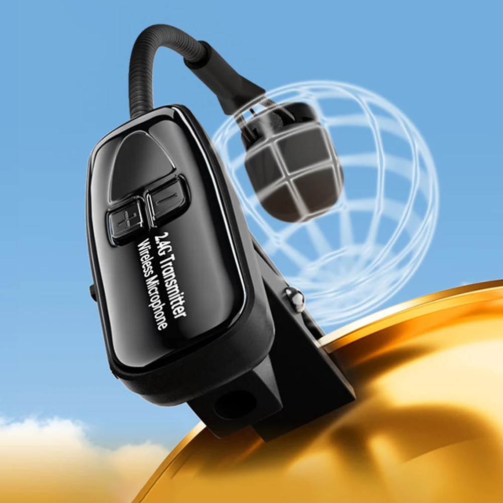 2.4G 무선 클립온 라펠 콘덴서 마이크, 30m 범위 악기 마이크, 트럼펫, 트럼본에 적합