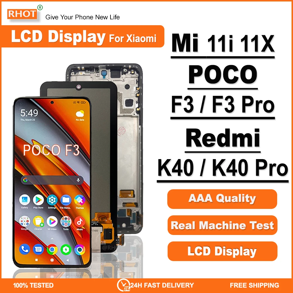 Display LCD Di Sostituzione Per Xiaomi Poco F3 E Redmi K40 - Schermo TFT 6.67 Pollici, Senza Impronte Digitali - Foto 6