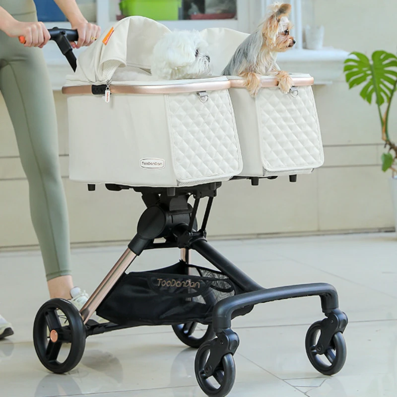 Foldable Dual Cat Stroller 2