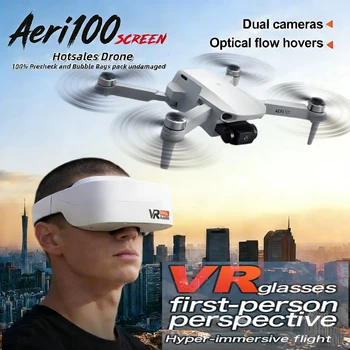 Drone Aeri100 con Posizionamento Ottico VR, Motore Brushless, Fotografia Aerea HD, Doppia Fotocamera, Aeromobile Telecomandato, Regalo per Bambini