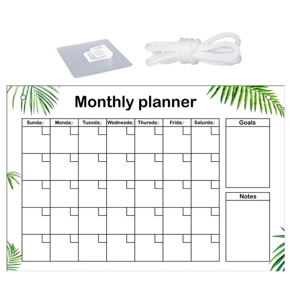 Dry Erase Calendar Board Monthly Planning Note Clear Memo Writing Creative Adornments Acrylic