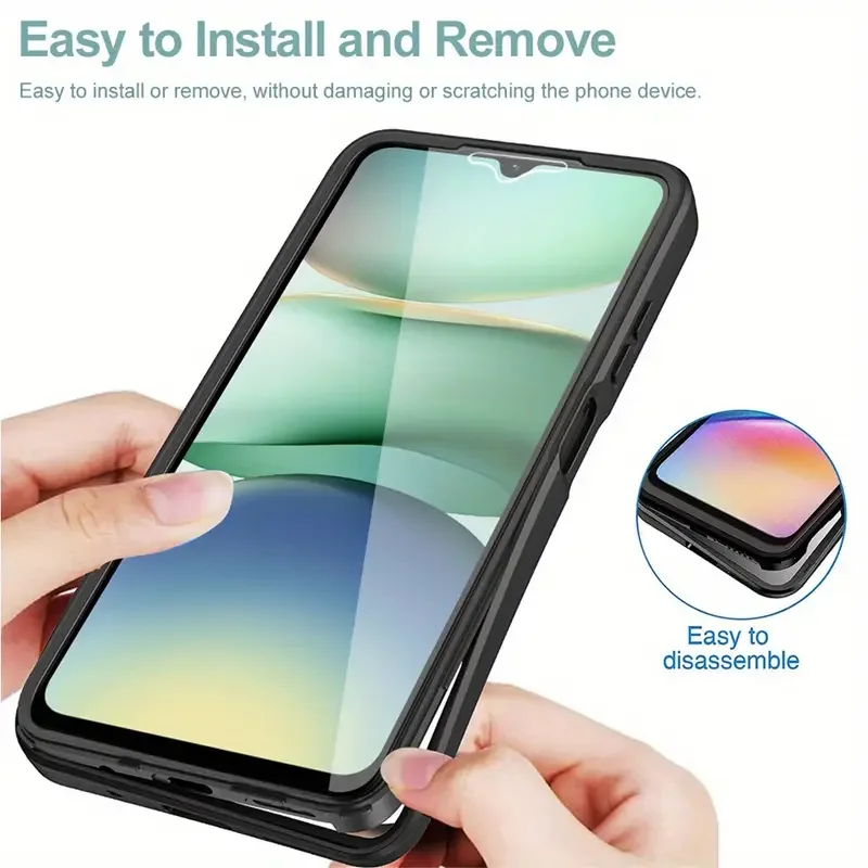 Transparent Dual Layer Shockproof Phone Case - Durable PC+PET Hybrid Cover Shell (6.88)