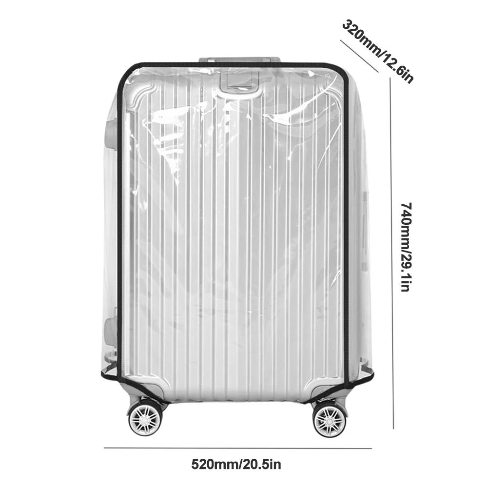 18-30inch Luggage Cover PVC Travel Waterproof Suitcase Protector Scratch-resistant For Wheeled Suitcase