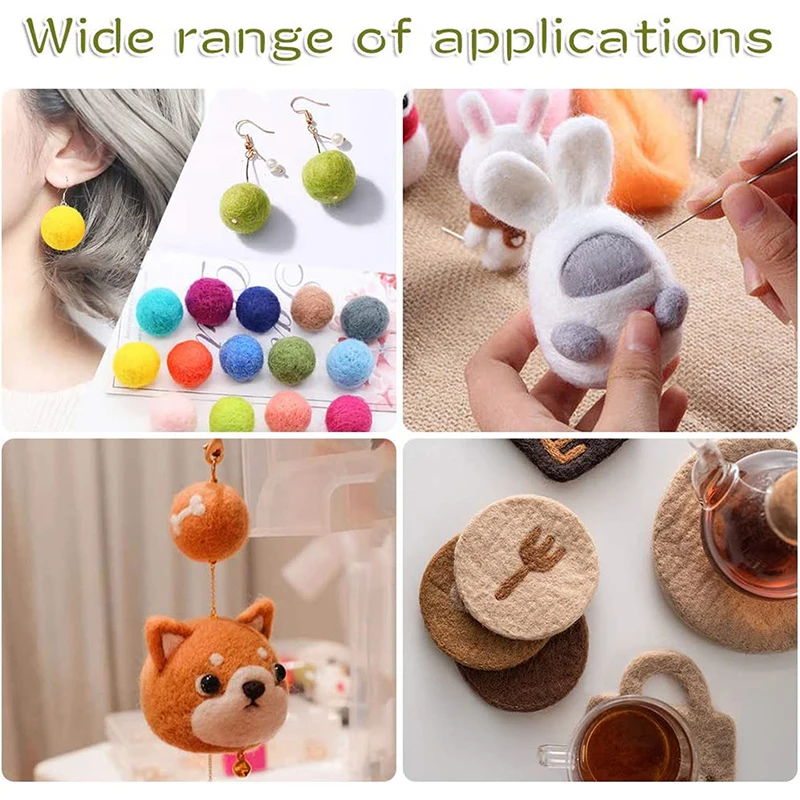 Fenrry 12 Types Colorful Wool Felt Needle Set needle felting kit wool felting kit needle felting painting kit felting needles Needle Felting Starter Kit DIY Felting Tools for Handmade Wool Craftwork
