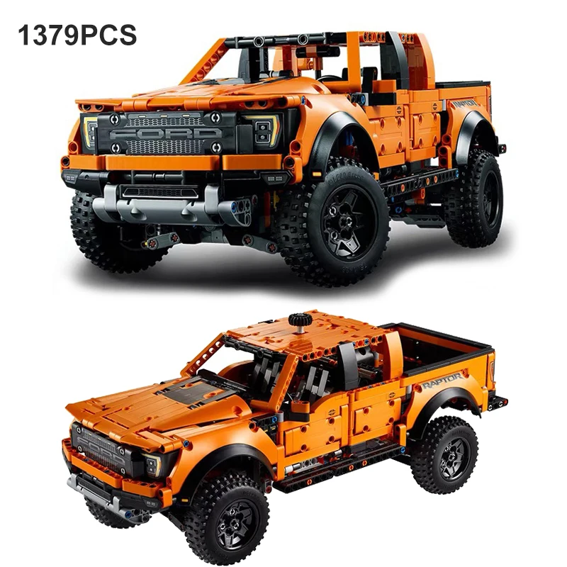 하이테크 포드 랩터 F-150 픽업 트럭 레이싱 카, MOC 42126 빌딩 블록 벽돌, 어린이 교육용 장난감, 크리스마스 선물
