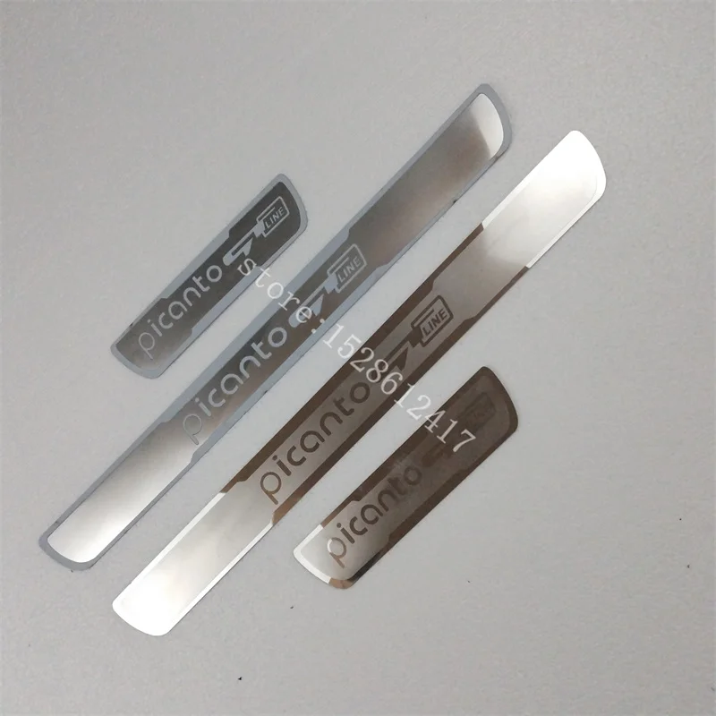 

Автомобильные аксессуары для Kia Picanto xline X line, накладка из нержавеющей стали на порог автомобиля, Стайлинг автомобильных накладок, защитная полоса 2013, 2017, 2019 X