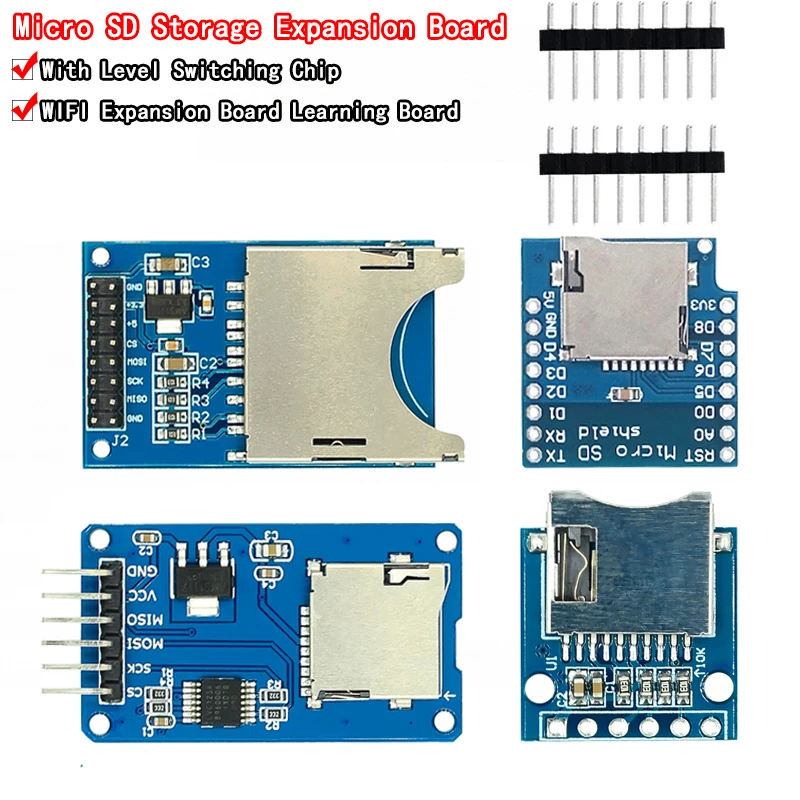 Microsd Storage Block Micro-SD-Storage-Expansion-Board-D1-Mini-TF-Card-Module-Mini-Micro-SD ...