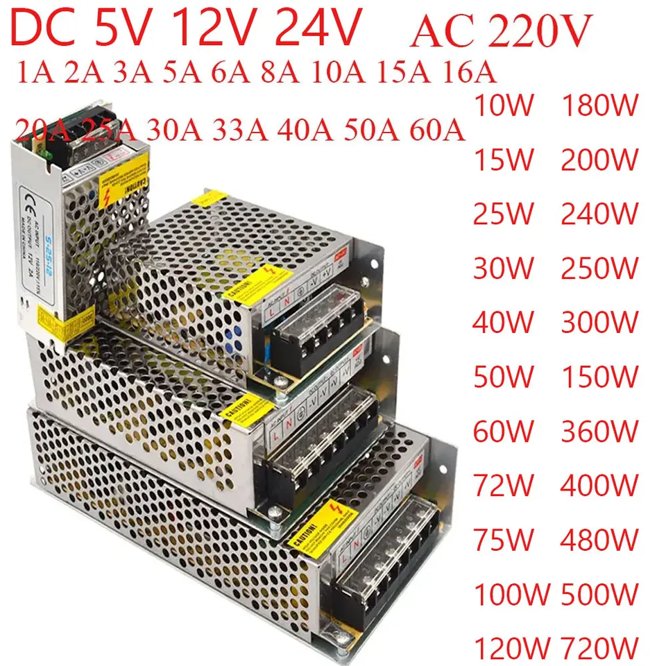 Alimentatore Ultra Slim Sottile 60W 12V Trasformatore CV Per Striscia Led Profili Alluminio 87267631