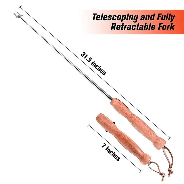 1Pc Grill -Villa Telescopic Pillecukor Kolbászok Hot Dog Zöldségek Pörkölő Botok Tartozék - Image 6