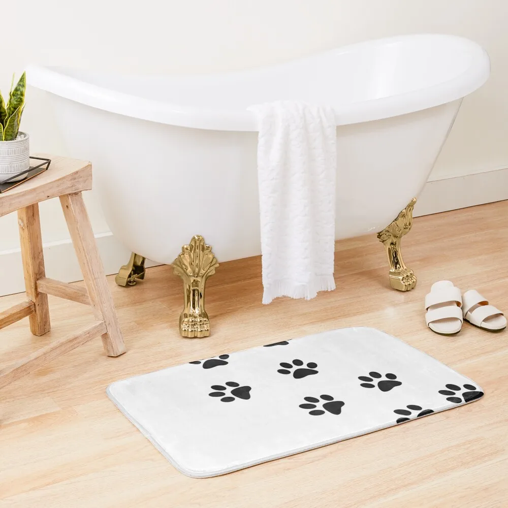 

Animal footprint - black Bath Mat Bathroom Carpets Accessories Sets For The Bathroom Non-Slip Shower Mat