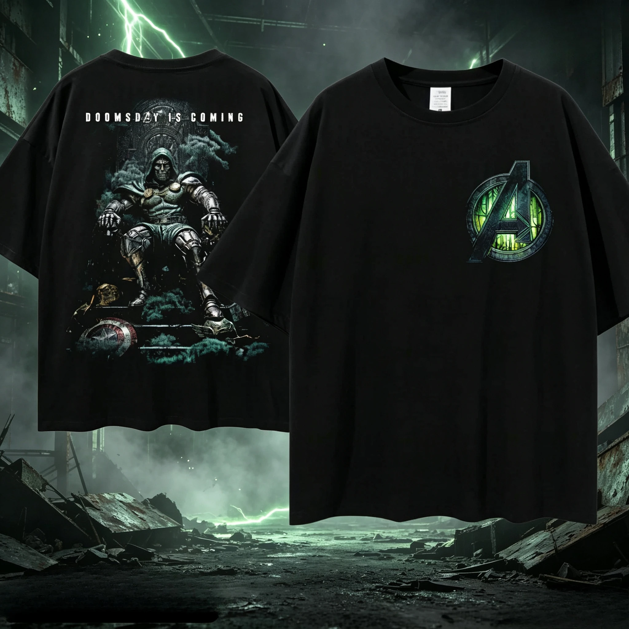 Avengers Doomsday Doctor Doom Doomsday T-Shirt 2026 Sommer Neu Herren Damen Baumwolle Oversized T-Shirt Streetwear Y2K