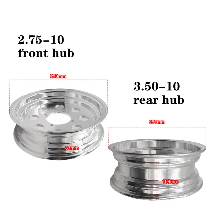 

2.75 / 3.00-10 3.50-10 Inch 8 Hole Vacuum Aluminum Rims For Monkey Bike Small Motorcycle10 inch Wheel hub
